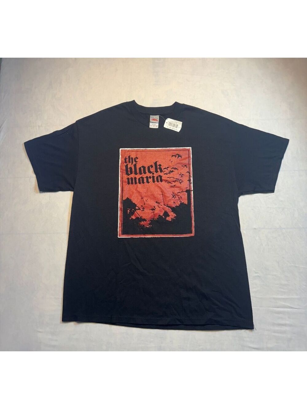 90's The Black Maria Graphic T-Shirt XL Black Red Deadstock